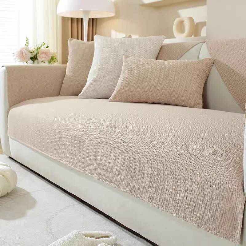 New Four Seasons Universal Sofa Cover Chenille Solid Color Living Room Sofa Cushion Non-Slip Sofa Cushion Armrest Backrest Cover