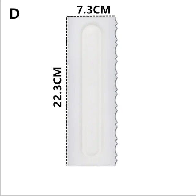 1Pcs Cream Scraper Pastry Cutters Baking Spatulas Irregular Teeth Edge Plastic Comb Cake Shape Tool DIY  Mold