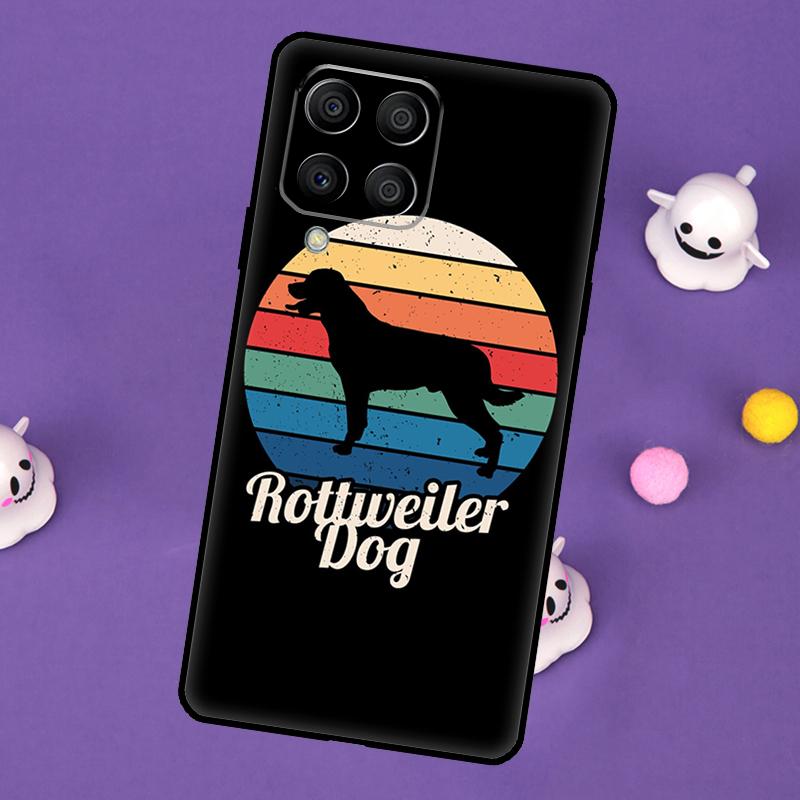 Cartoon Rottweiler Dog Cover For Samsung Galaxy M32 M52 M12 M13 M33 M23 M53 M15 M55 M31 M51 M14 M34 M54 M20 Case