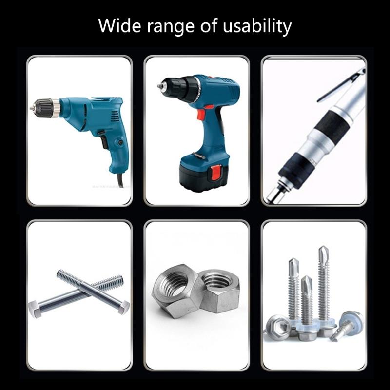 5Pcs Universal Impact Socket for 6.35mm Hexagonal Shank Tool Ratchet Wrench Socket Wrench Adapter Spanner