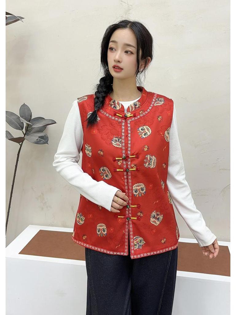 Women's Autumn/Winter Retro Slimming Jacquard Vest
