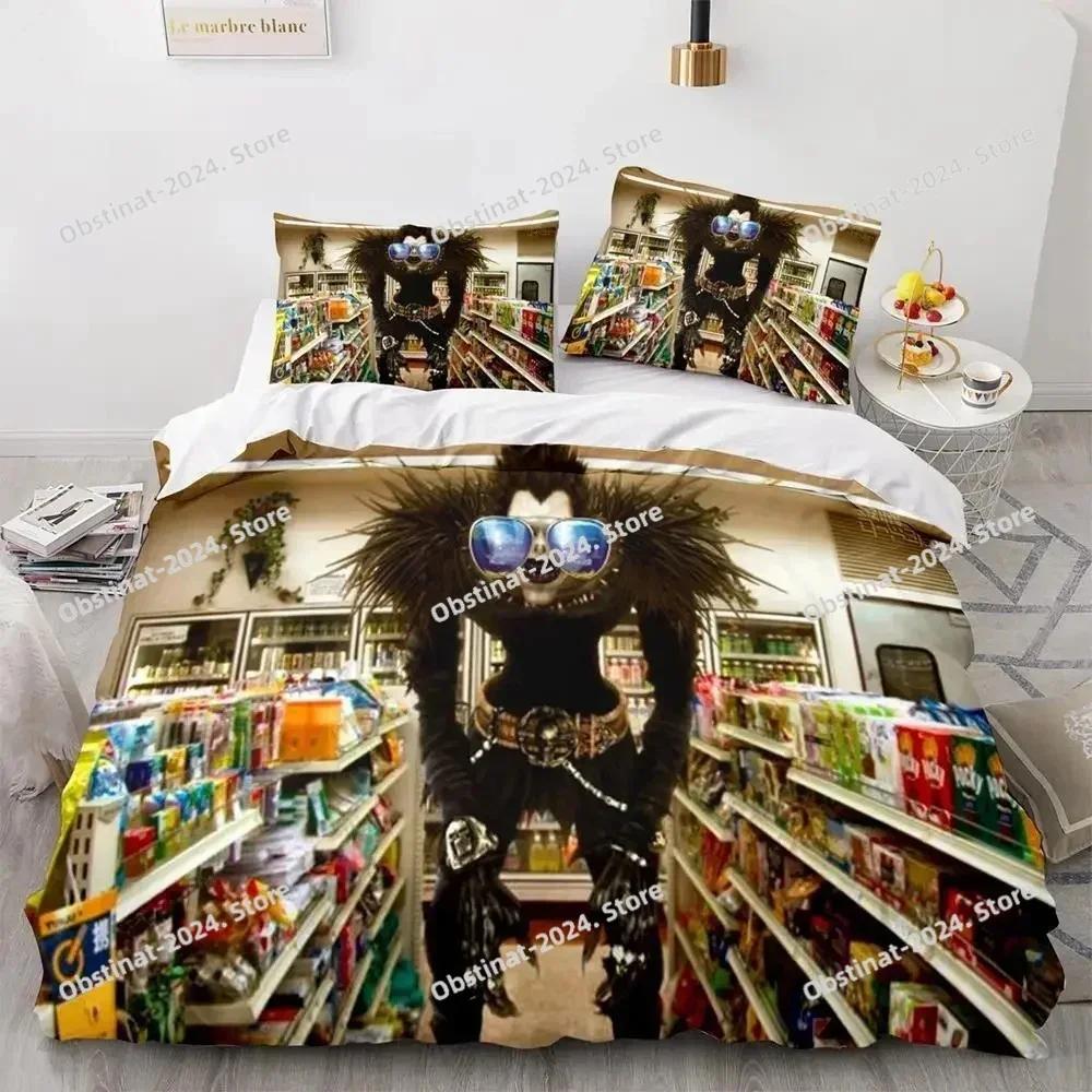 Комплект постельного белья Death Note Single Twin Full Queen King Size Bed Set Adult Kids Bedroom Duvet cover Sets 3D Print Anime Death Note