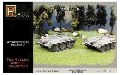 Platz WWII German Tank Destroyer Plastic Model 1/72 E-25 (2-Car Set)
