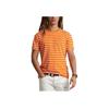 Polo Ralph Lauren Striped Logo Embroidered Crew Neck Short Sleeve T-Shirt SS24 Men T-Shirts Orange MNPOTSH1N822112-800