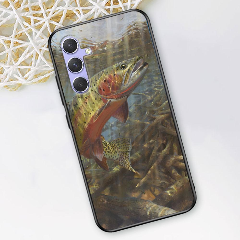 Trout Fish Fishing Case for Samsung Galaxy A51 A53 A54 A31 A52 A12 A13 A21s A22 A32 A11 A22 A33 A41 A52s A73 A14 TPU Phone Cover