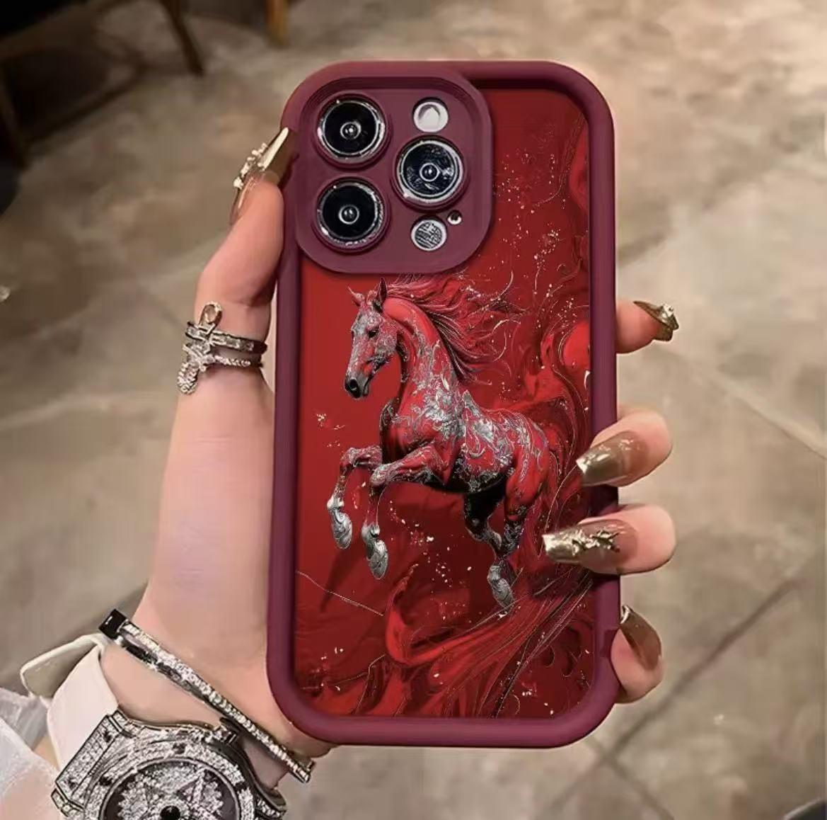 

High-End Festive Horse Case for Apple 17, Compatible with iPhone 16 Pro Max, 15/14/13 iPhone 15 Pro Max