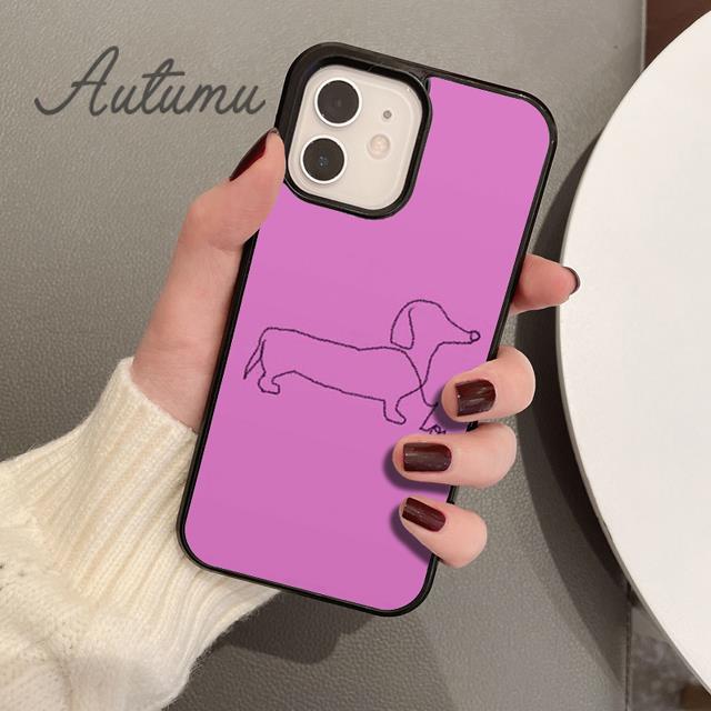 Cute Sausage Dog Phone Case for iPhone 11 12 13 14 Pro Max Mini X XR XS SE 2020 5 6S 7 8 Plus Samsung Galaxy S21 S22 Cover Shell