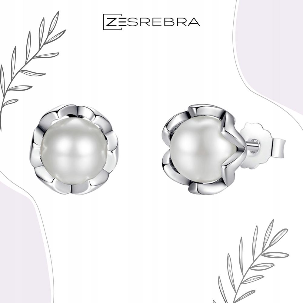 Earrings With A Pearl In A Setting S925 Stud Pearls