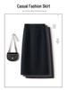 Sequined Mid-Length A-Line Skirt - 2025 Autumn/Winter Slit Hip-Hugging Style for Women