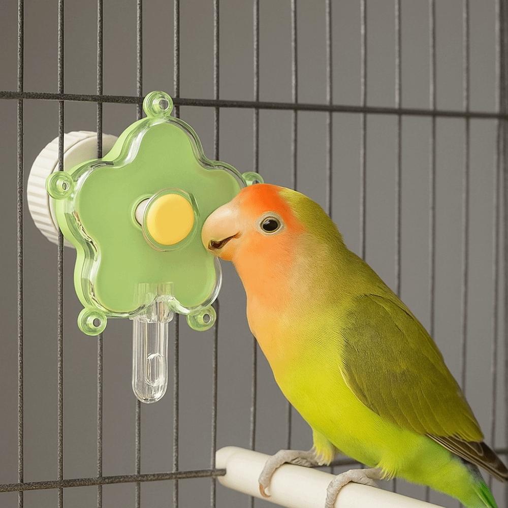 Feeder Flowers Shape Rotating Bird Feeder Adjustable Gnawing Function Bird Foraging Plastic Parrot Pet Parrot