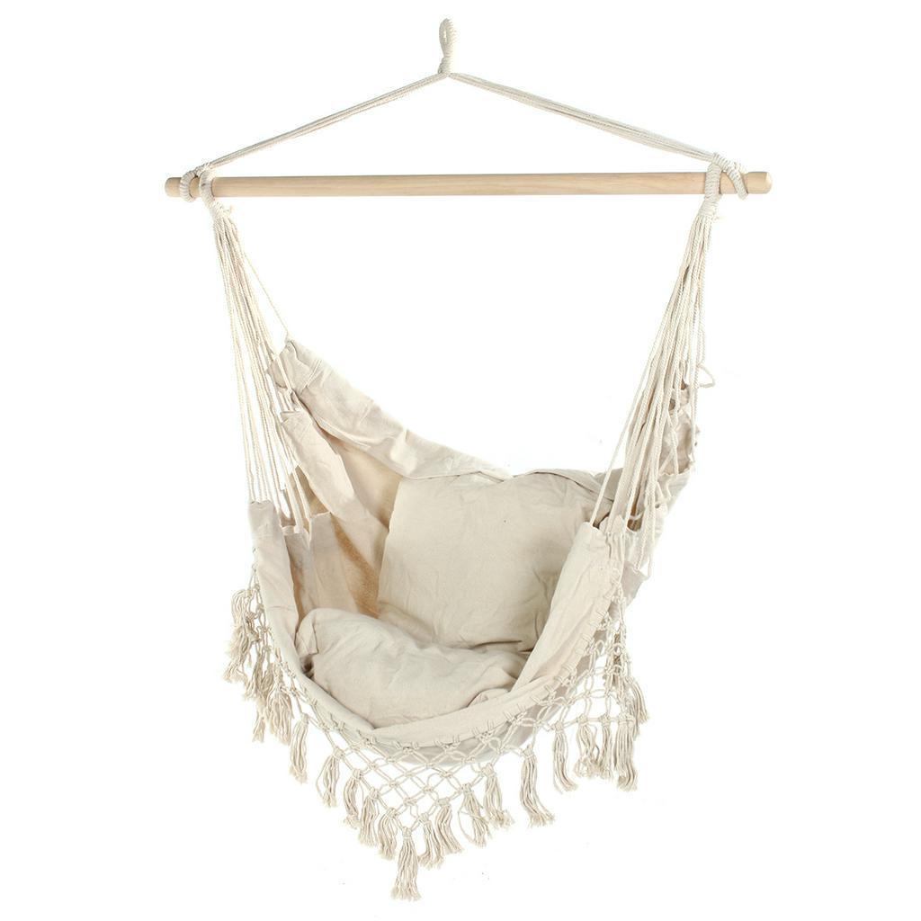 Indoor/Outdoor Garden  Bohemia Style Home Hanging Hammock Chair Dormitory Balcony Swing Hanging Chair with Wooden Stand New