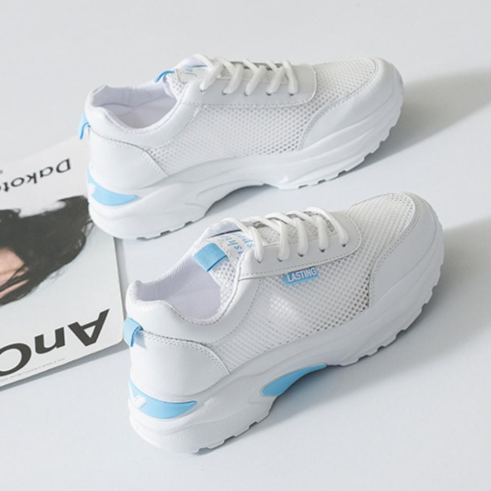 Síťované boty Dámské Duté Jednovrstvé Síťované Sportovní Boty Prodyšné Nízké Letní Jednobarevné Běžecké Boty Síťované Tátovy Boty