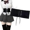 Trendy Waist Black Belt For Women With Chic Adjustable Ties For A Fit Flattering