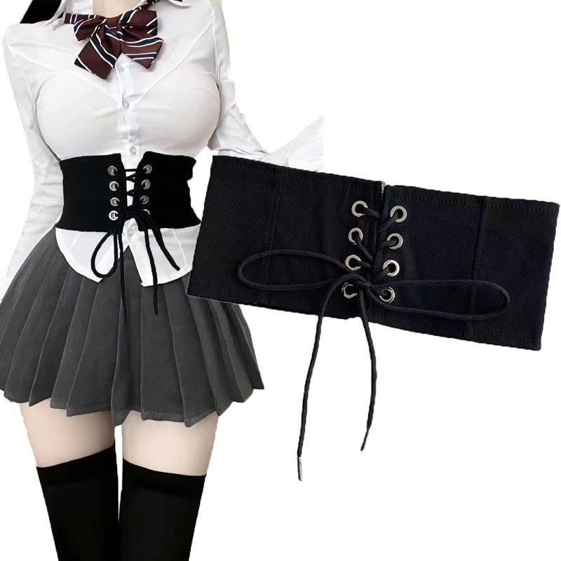 Trendy Waist Black Belt For Women With Chic Adjustable Ties For A Fit Flattering