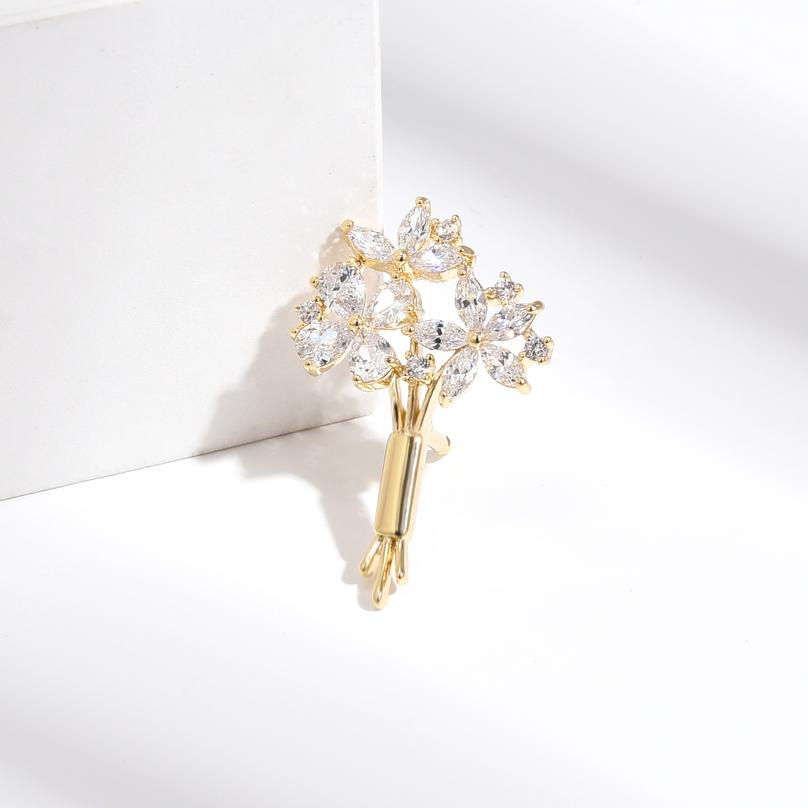 

Fashion Brooch Set Flower Bow Brooches for Women Metal Anti-glare Lapel Pin Fixed Clothes Pins Sweater Coat Clothing Accessories золотий