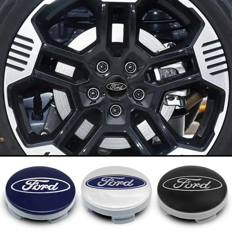 4Pcs 54mm Car Wheel Center Hub Caps Cover Badge Emblem For Ford Focus MK2 Fiesta Mondeo Shelby Kuga Ecosport Falcon Mustang ST