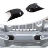 2x Carbon Fiber Front Bumper Guard Pad Cap End Cover For Jeep Wrangler JL JT 18+