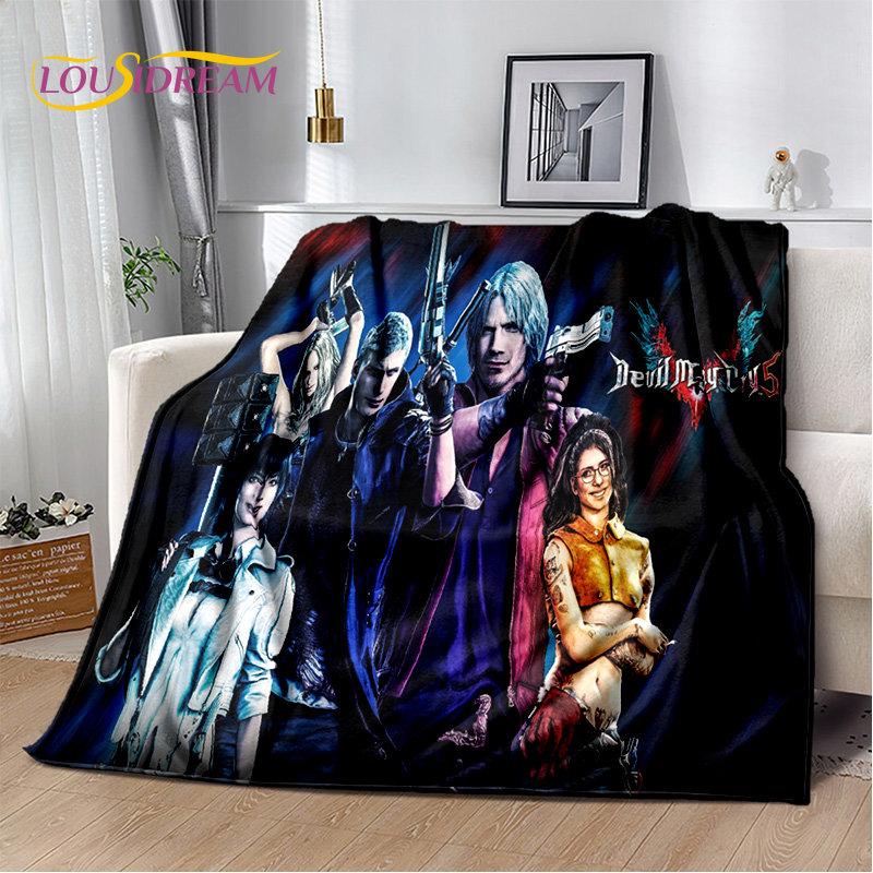 3D D-Devil May Cry DMC Game Gamer Soft Plush Blanket,Flannel Blanket Throw Blanket for Living Room Bedroom Bed Sofa Picnic Cover