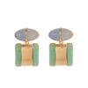 Ladies' Dopamine Fashion Contrasting Geometric Resin Earrings, Niche Geometric Earrings