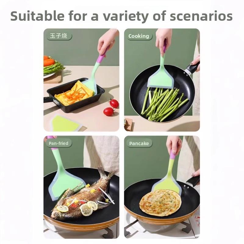Spatola in Silicone, Antiaderente, Resistente al Calore, Non Danneggia la Pentola, Spatola per Dolci, Spatola da Cucina per Saltare