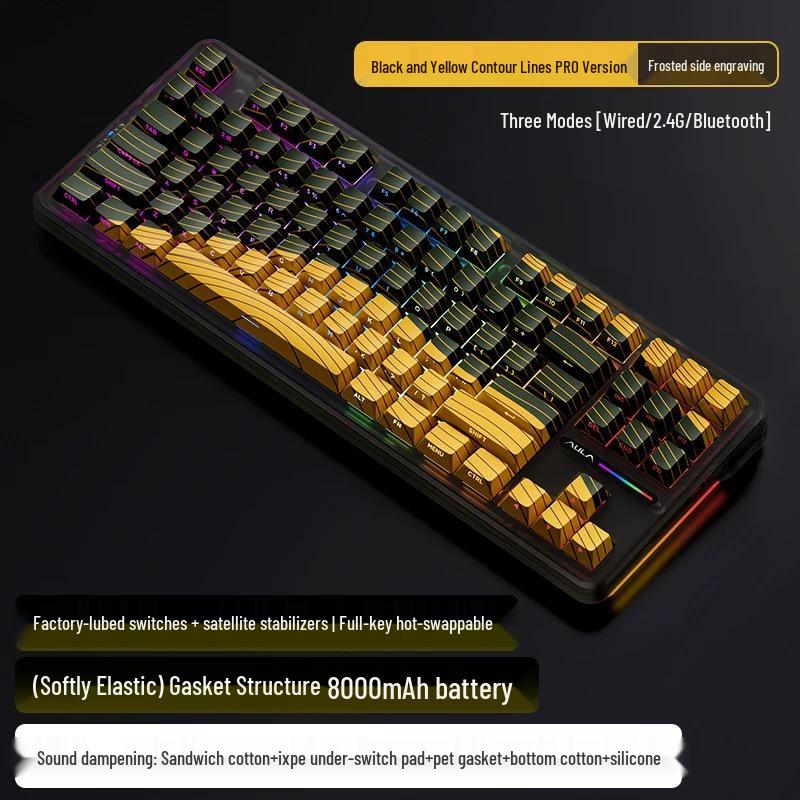 AULA F87Pro Wireless/Wired Mechanical Gaming Keyboard with Bluetooth