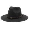 Summer Hat Men'S And Women'S Black Wide Along Panama Hat Youth Street Shoot Holiday Belt Top Hat Versatile Sun Hat
