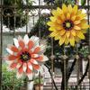 3D Flower Wall Art Decorations Metal Hanging Flower Wall Sculptures Hanging Ornament For Bathroom Living Room Garden Yard Home D