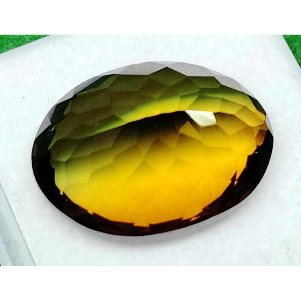 16-17 Ct Natural Bi-Color Tourmaline Oval Cut Stunning Certified Loose Gemstone