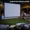 100 Inch 16:9 HD 4K/8K Projector Screen with Stand, Portable Double-Sided Screen with Foldable Tripods, White