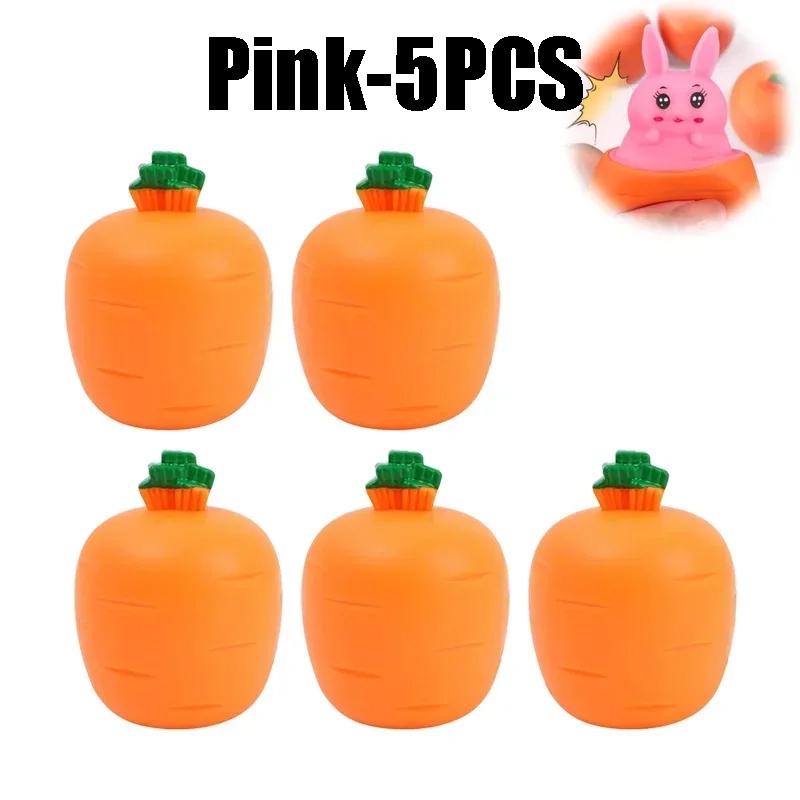 Squeeze Cup Carrot Sensory Toy for Stress Relief Funny Rabbit Shaped Fidget Toys Gifts for Anxious Adults Kids