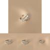 Elegant Korean Style Irregular Lava Ring For Women Adjustable Open Finger Ring