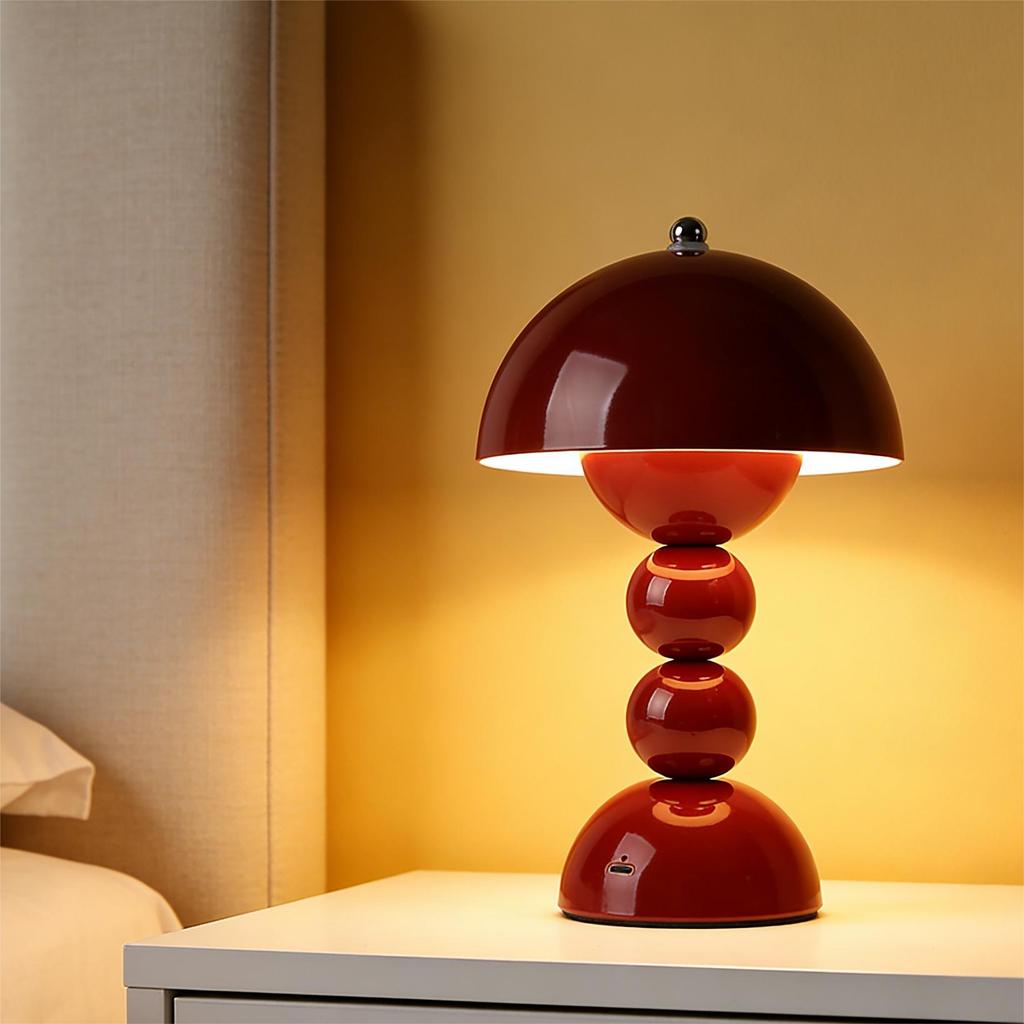 Table Lamp Mushroom Bud Atmosphere Night Light Nordic Style Retro Creative Living Room Bedroom Desk Decorative Light Girl Gift