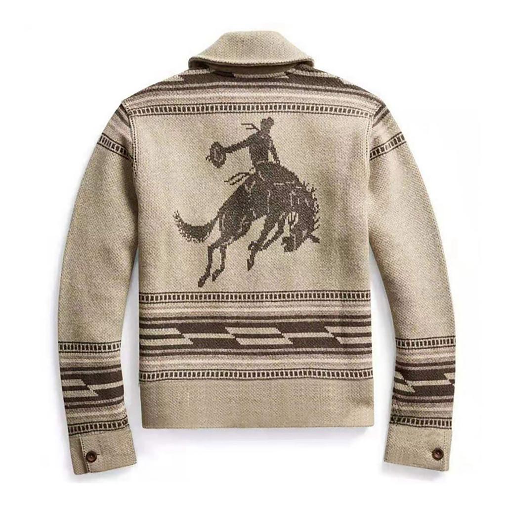 Herre Knappedun Krage Cardigan Jakke Slim Fit Yttertøy Strikket Genser