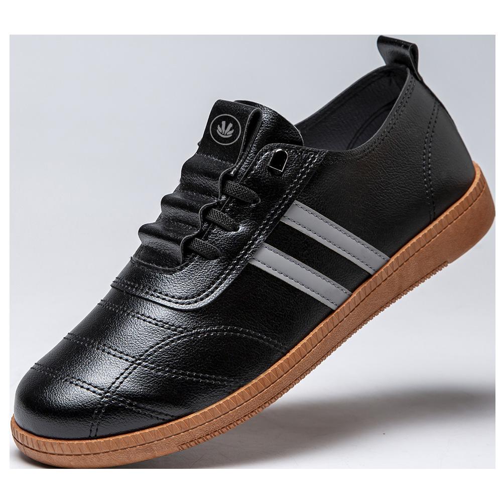 

Men s shoes 2025 summer Dexun leather shoes lace-up soft-soled lazy shoes men s light luxury waterproof business casual leather shoes 39 чёрный