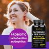 Bcuelov Probiotics and Prebiotics Capsules, containing 440 million live bacteria, 120 capsules.