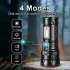 Leistungsstarke Taschenlampe mit 7 Lampenperlen Super Taktisches Licht mit COB Seitenlicht Campinglaterne Wiederaufladbare LED Taschenlampe