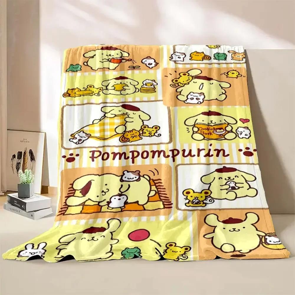 Japanische Pompom Purin Cartoon Decke Kinderzimmer Weich Flauschig Weich Bett Plüsch Überwürfe Baby Mädchen Jungen Plüschdecke Steppdecke Geschenk