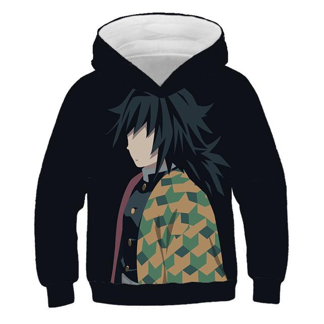 2025 Dětské 3D Mikiny Demon Slayer Módní Podzimní Chlapecká Mikina s Kapucí Manga Kimetsu No Yaiba Chlapci Dívky Svetry 4-14 Let Oblečení