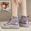 2025 Winter Genuine Leather Shoes Women Snow Boots Non-slip Height Increasing 4.5cm Warm Women Ankle Boots Black White