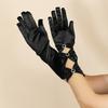 Night Club Party Gloves Stage Performances Satins Gloves MidLength Hand Gloves