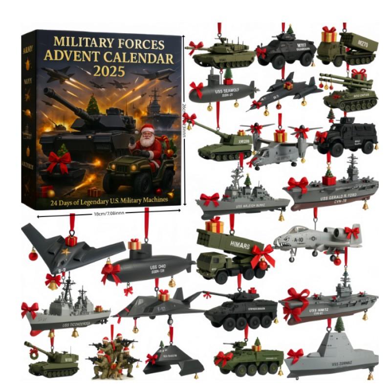 Acrylic Christmas Tree Ornament Blind Box 2025 Military Legend Advent Calendar Decor Adults Collectors