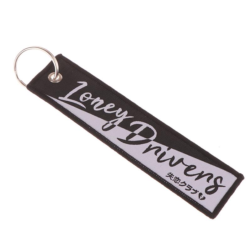 

1 шт. модный брелок с двухсторонней вышивкой, брелок для ключей, мотоциклов, автомобилей, аксессуары для ключей I