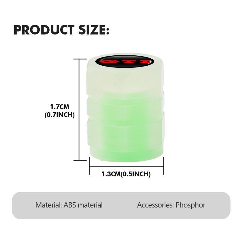 For Volkswagen Sc1K84pcs Luminous Valve Cap Car Fluorescent Tire Valves Cap Glow For Volkswagen VW Jetta Golf4 5 6 Beetle CC B5 B6 B7 EOS GTI MK2