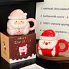 Niedliche Santa Keramiktasse Weihnachtsgeschenk Wasserbecher Kreative Persönlichkeit Trend Super Süße Zuhause Cartoon Tasse