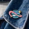 De Otte Planeter Broche, Venus/Jorden/Jupiter/Uranus/Neptun Broche, Metalmærke, Kreativ Planet Serie Broche, Emaljenåle til Skoletaske Rygsæk