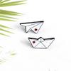Unisex Origami Airplane Boat Enamel Brooch Pin Jacket Bag Badge Friend Gift
