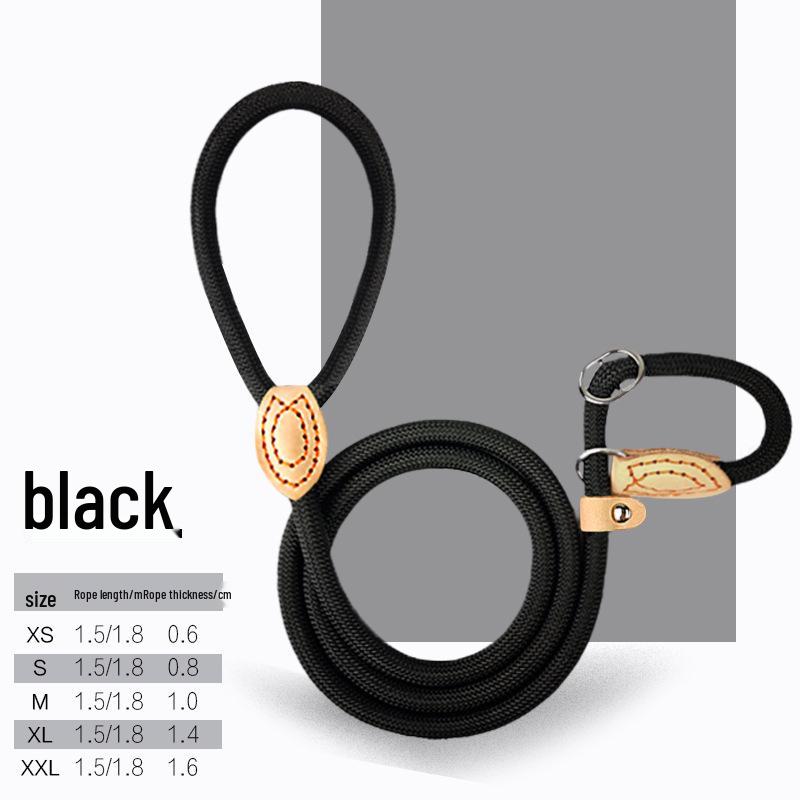 

Цветной поводок для собаки: Взрывозащищенный и устойчивый к рывкам для средних/крупных собак 0.8CM thick, 1.5M long чёрный