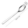 5Pcs Spork Stainless Steel Spoon Fork Cutlery Long Handle Spoon Fork Silverware for Dessert Ice Cream Salad