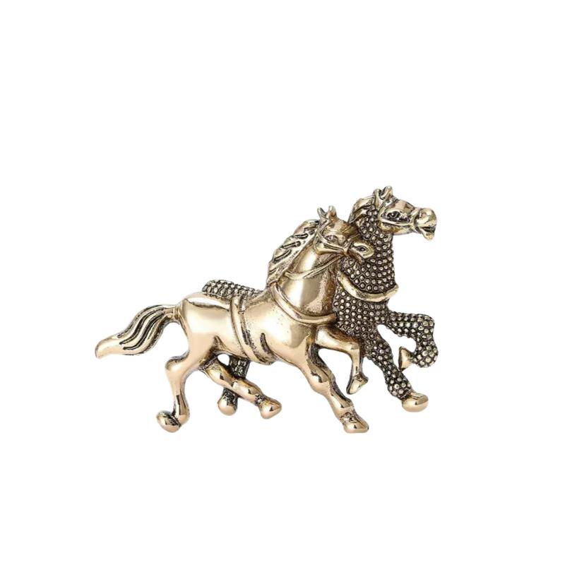 1 Piece 2-Color Animal Party Casual Brooch Pins Vintage Running Horses Brooches For Women Men Diy Accessories Gifts