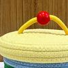 Storage Box with Lid Dust-Proof Organizer Colorful Cotton Thread Container for Bedside Table Dressing